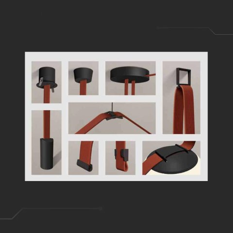 Klips 36x25mm szynoprzewód taśmowy 48V V-TAC czarne 3 lata gwarancji