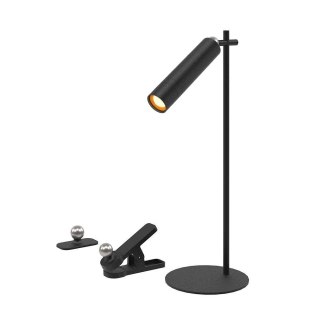 Lampka biurkowa V-TAC 4w1 37cm kinkiet klips latarka 3W LED czarna VT-7413 4000K 300lm