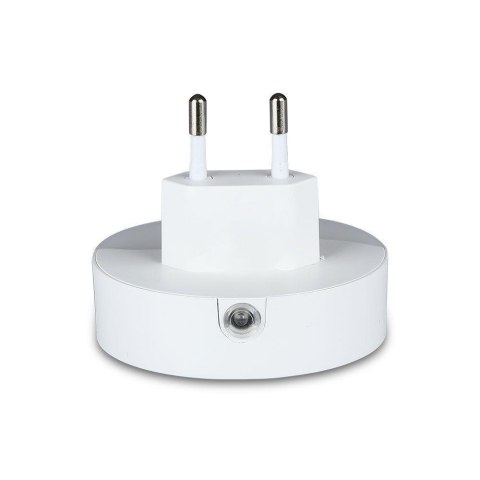 Lampka nocna do gniazdka LED z USB V-TAC SAMSUNG CHIP okrągła VT-84-RD 4000K 10lm