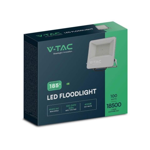 Naświetlacz LED V-TAC 100W 185Lm/W czarny VT-44105 6500K 18500lm