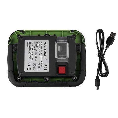 Naświetlacz LED V-TAC 10W ładowalny USB SAMSUNG CHIP 3,7V li-ion IP44 VT-10-R 6400K 700lm