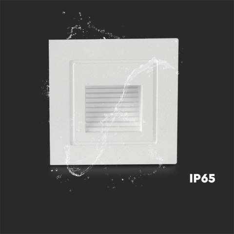 Oprawa schodowa LED V-TAC 3W LED kwadrat biała 230V VT-1128 3000K 180lm