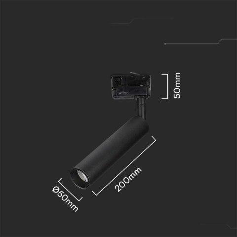 Oprawa szynoprzewód 3F V-TAC 15W LED SAMSUNG CHIP CRI90+czarna VT-415 4000K 1500lm 5 lat gwarancji