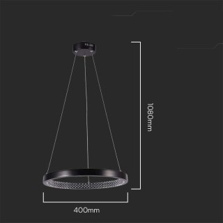 Oprawa zwieszana V-TAC 19W LED czarna VT-7823 4000K 2160lm