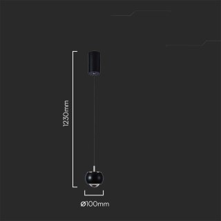 Oprawa zwieszana V-TAC 9W LED czarna VT-7830 4000K 1000lm
