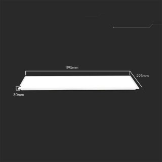 Panel LED V-TAC 40W 120x30 LED backlight 30mm 120Lm/W VT-61140 4000K 4800lm