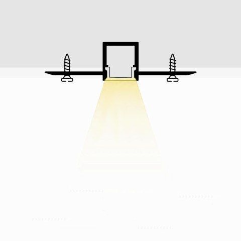 Profil do LED zestaw, ALU anodowany do gipsowania 125mm V-TAC 2mb klosz mleczny 15x15mm VT-8201