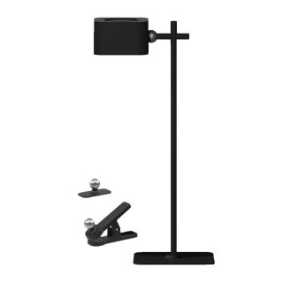 Lampka biurkowa V-TAC 4w1 35cm kinkiet klips latarka 3W LED CCT czarna VT-10115 3000K-6000K 300lm