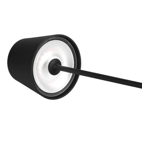 Lampka stołowa nocna V-TAC 1,5W LED 27,5cm ładowanie ściemnianie IP54 czarna VT-7997 3000K 150lm