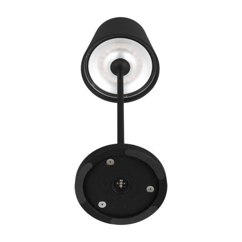 Lampka stołowa nocna V-TAC 1,5W LED 27,5cm ładowanie ściemnianie IP54 czarna VT-7997 3000K 150lm