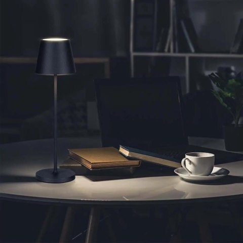 Lampka stołowa nocna V-TAC 1,5W LED 27,5cm ładowanie ściemnianie IP54 czarna VT-7997 3000K 150lm