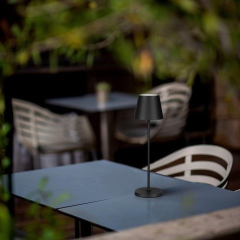 Lampka stołowa nocna V-TAC 1,5W LED 27,5cm ładowanie ściemnianie IP54 czarna VT-7997 3000K 150lm