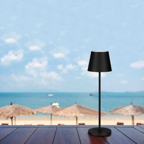 Lampka stołowa nocna V-TAC 1,5W LED 27,5cm ładowanie ściemnianie IP54 czarna VT-7997 3000K 150lm