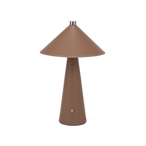 Lampka stołowa nocna V-TAC 3W LED 33cm CCT ładowanie USB-C ściemnianie brązowa skóra VT-10117 3000K-6000K 240lm