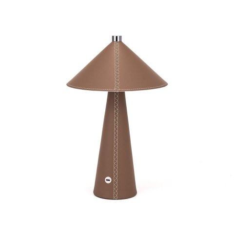 Lampka stołowa nocna V-TAC 3W LED 33cm CCT ładowanie USB-C ściemnianie brązowa skóra VT-10117 3000K-6000K 240lm