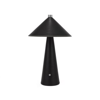 Lampka stołowa nocna V-TAC 3W LED 33cm CCT ładowanie USB-C ściemnianie czarna skóra VT-10117 3000K-6000K 240lm