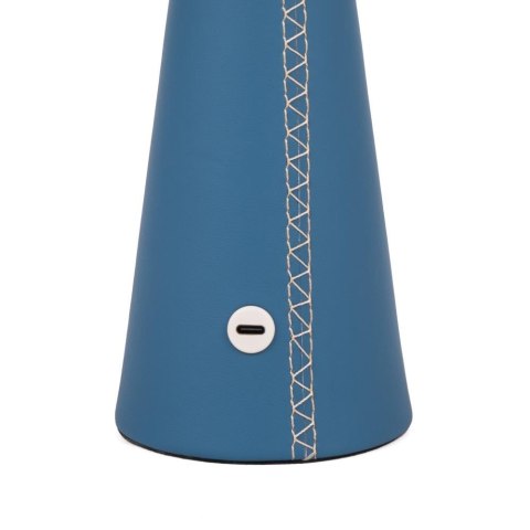 Lampka stołowa nocna V-TAC 3W LED 33cm CCT ładowanie USB-C ściemnianie niebieska skóra VT-10117 3000K-6000K 240lm