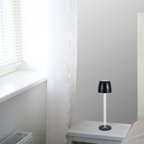 Lampka stołowa nocna V-TAC 3W LED 37cm ładowanie ściemnianie czarna VT-7576 3000K 310lm