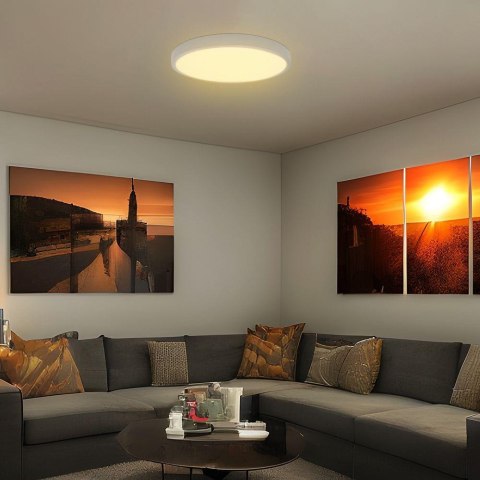 Oprawa sufitowa plafoniera V-TAC 24W LED SAMSUNG CHIP okrągły 29cm natynkowy IP44 biały VT-8624 4000K 2500lm 5 lat gwarancji