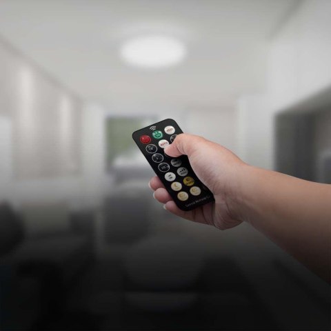 Oprawa sufitowa plafoniera V-TAC 36W LED SAMSUNG CHIP kwadrat 42x42cm natynkowy pilot czujnik ruchu IP44 biały VT-8630S 4000K 38