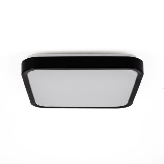 Oprawa sufitowa plafoniera V-TAC 36W LED SAMSUNG CHIP kwadrat 42x42cm natynkowy pilot czujnik ruchu IP44 czarny VT-8630S 4000K 3