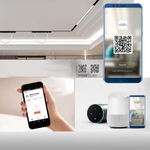 Oprawa szynoprzewód magnetyczny 48V V-TAC 11W LED CCT 30st smart 100cm WI-FI tracklight czarna VT-42112 2700K-6400K 1270lm 3 lat