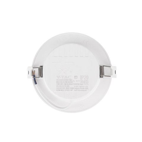 Panel wpuszczany downlight V-TAC 6W LED SAMSUNG CHIP okrągły 120x28mm VT-61006RD-S 6500K 660lm 5 lat gwarancji