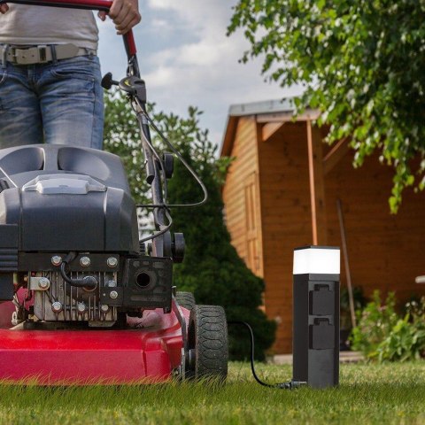 Słupek ogrodowy LED G9 V-TAC 2 gniazda 2x16A 23cm 3600W IP44 grafit VT-1197 3 lata gwarancji