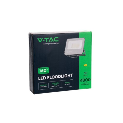Naświetlacz LED V-TAC 30W czarny 160Lm/W VT-44031 4000K 4800lm 5 lat gwarancji