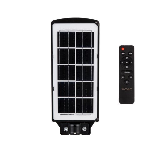 Naświetlacz oprawa uliczna LED solarna V-TAC 8W czarny VT-ST120W 6000K 1000lm