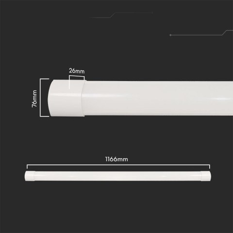 Oprawa V-TAC 40W LED belka liniowa natynkowa 120cm 120Lm/W CCT zmiana barwy VT-8340CCT 3000K-6500K 4800lm 3 lata gwarancji