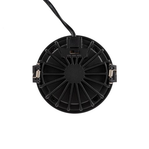 Oprawa V-TAC LED downlight 18W BRIDGELUX CHIP CCT czarna raster antyolśnieniowy plaster miodu VT-17018 3000K-4000K-6400K 1860lm