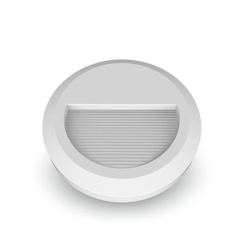 Oprawa schodowa 2W LED V-TAC biała okrągła 230V IP65 VT-1142 4000K 80lm
