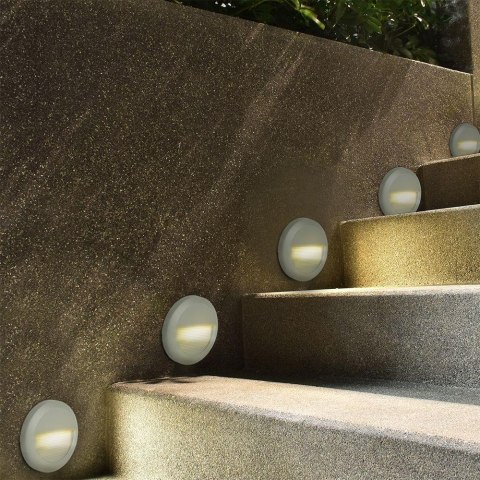 Oprawa schodowa 2W LED V-TAC biała okrągła 230V IP65 VT-1142 4000K 80lm