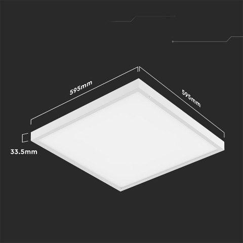 Panel LED V-TAC 36W 60x60 LED backlight 33mm 120Lm/W 3w1 natynkowy/podtynkowy VT-61037 6500K 4320lm