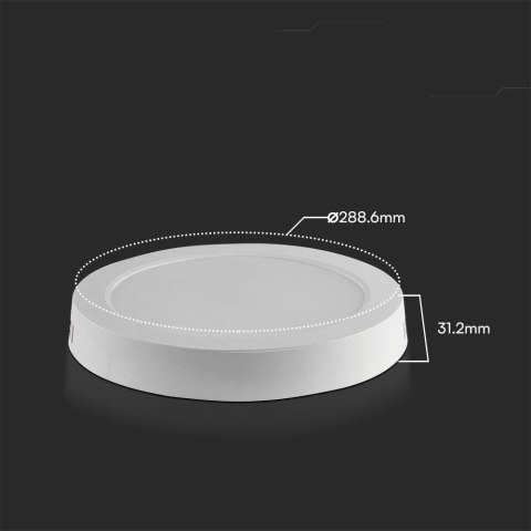 Panel natynkowy downlight V-TAC 24W LED SAMSUNG CHIP okrągły 288x31mm VT-60024RD-S 4000K 2500lm 5 lat gwarancji