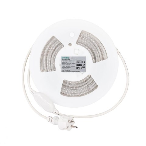 Taśma LED 230V V-TAC rękaw IP65 120LED/m 10,5W/m rolka 10mb VT-2835 121-10M 4000K 1000lm